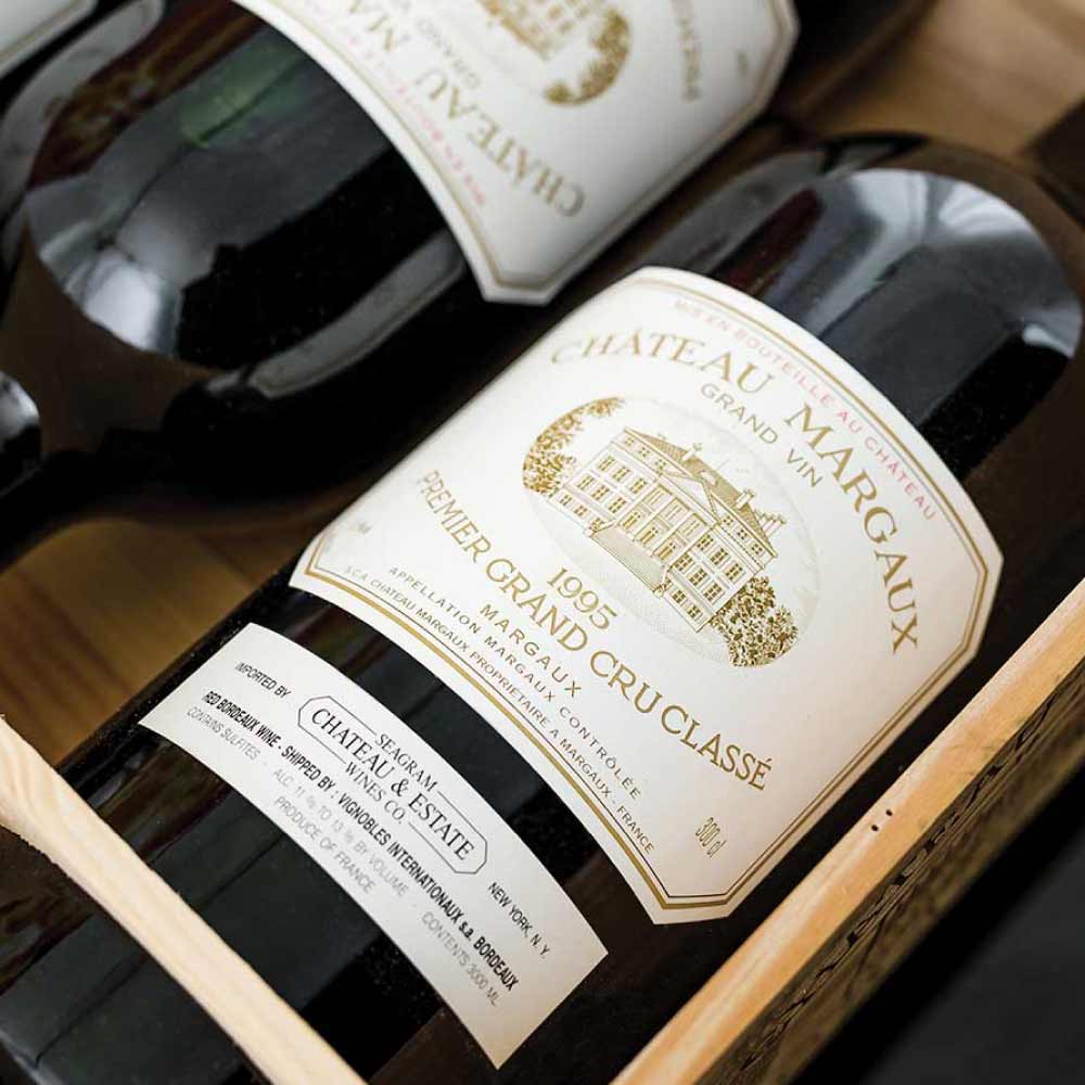 3 double magnums 1995 Chateau Margaux in OWC